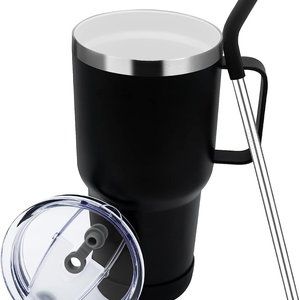 Pizkiru 30 Oz Mug Tumbler With Ceramic Coating, Vacuum Insulated Travel Tumbler